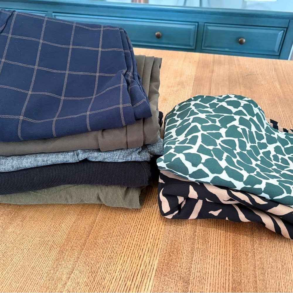 Mixed Women's Bottoms and Tops Bundle - Green, Navy, Olive, Black Prints